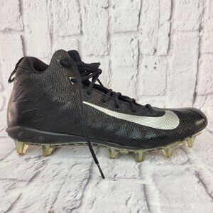 Nike Alpha Menace Pro Mens Mid Football Cleats Sz 14 Black Silver 880410-010